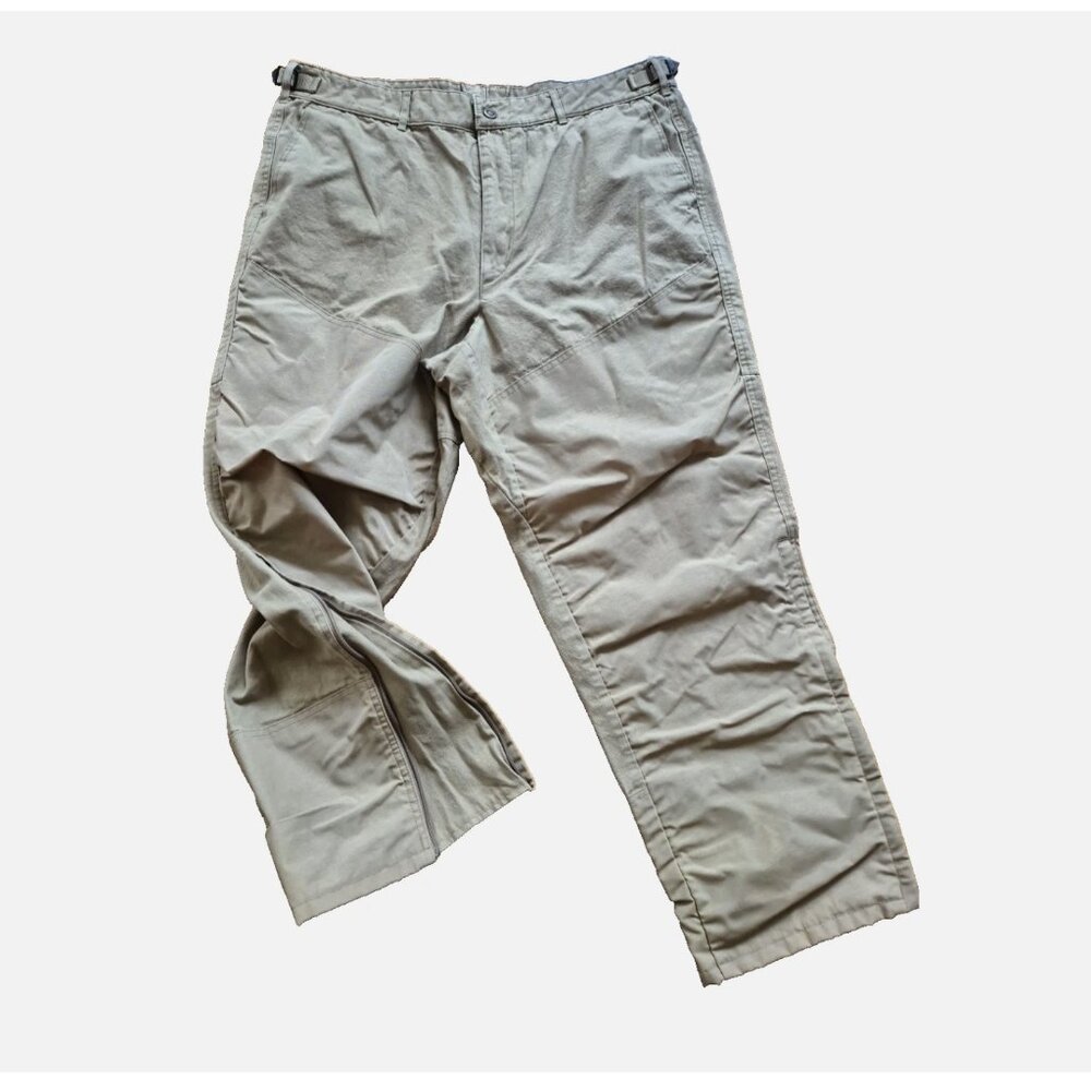 Columbia Field Pants Mens 40X30 Beige Ptarmigan Canvas Brush Guard Hunting Pants